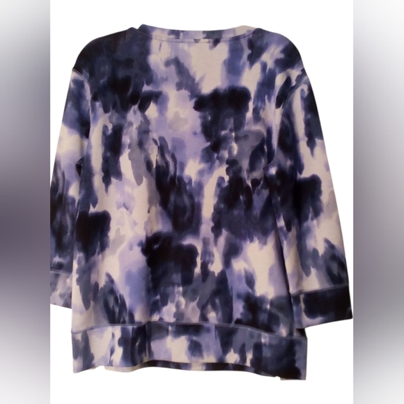 Westbound - Purple Tye-Dye Sweatshirt, Long Sleeves, Round Neck, Slits On... - Picture 8 of 8